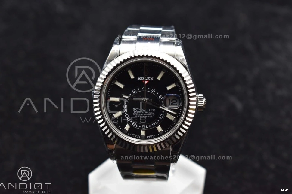 on SS A23J Black SS Oyster Edition Dial Skydweller Best Noob Bracelet 0515